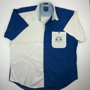 Vintage Chaps Ralph Lauren Nautical Sailing Shirt XL Coastal Preppy
